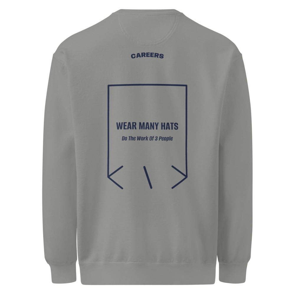 Wear Many Hats — Grey True Navy back mockup