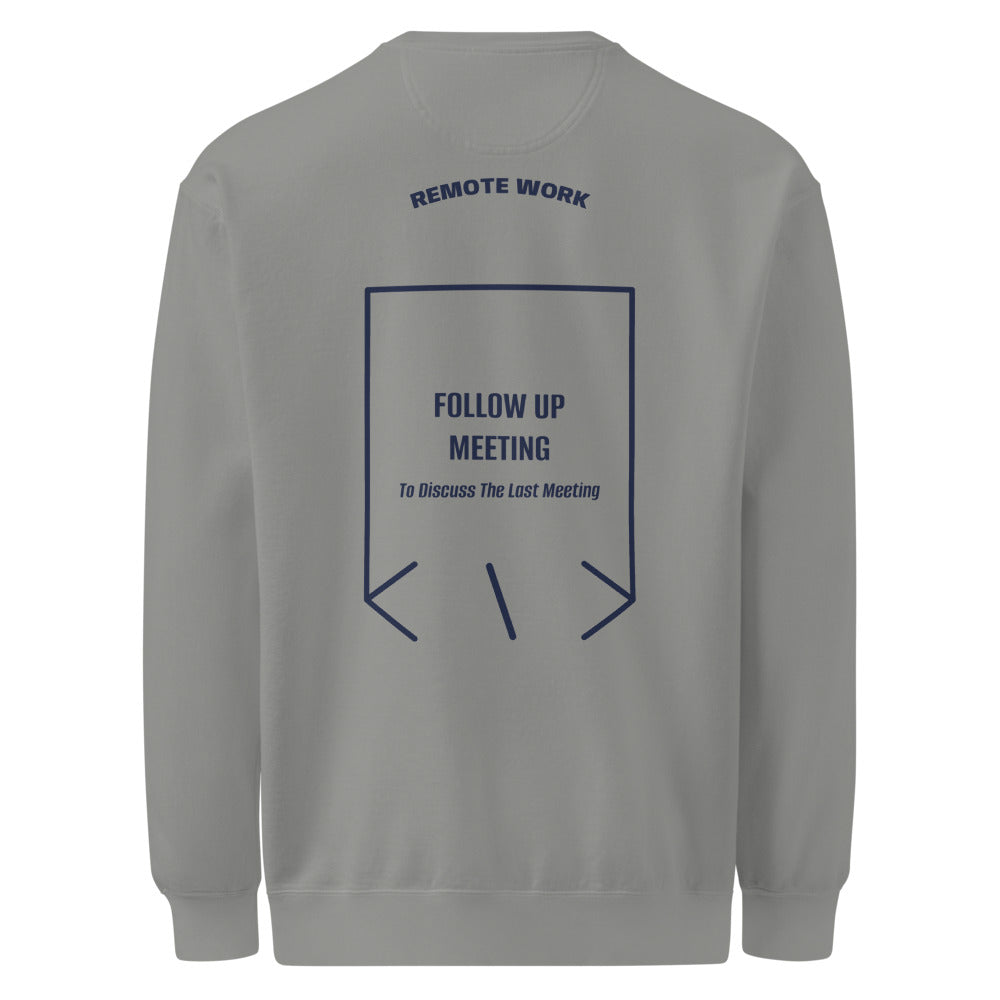 Follow Up Meeting — Grey True Navy back mockup