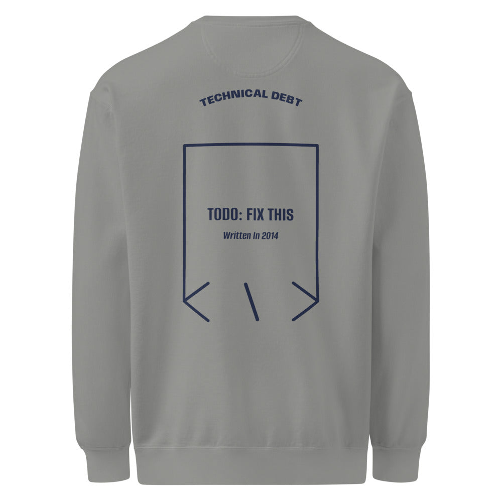 TODO: Fix This — Grey True Navy back mockup