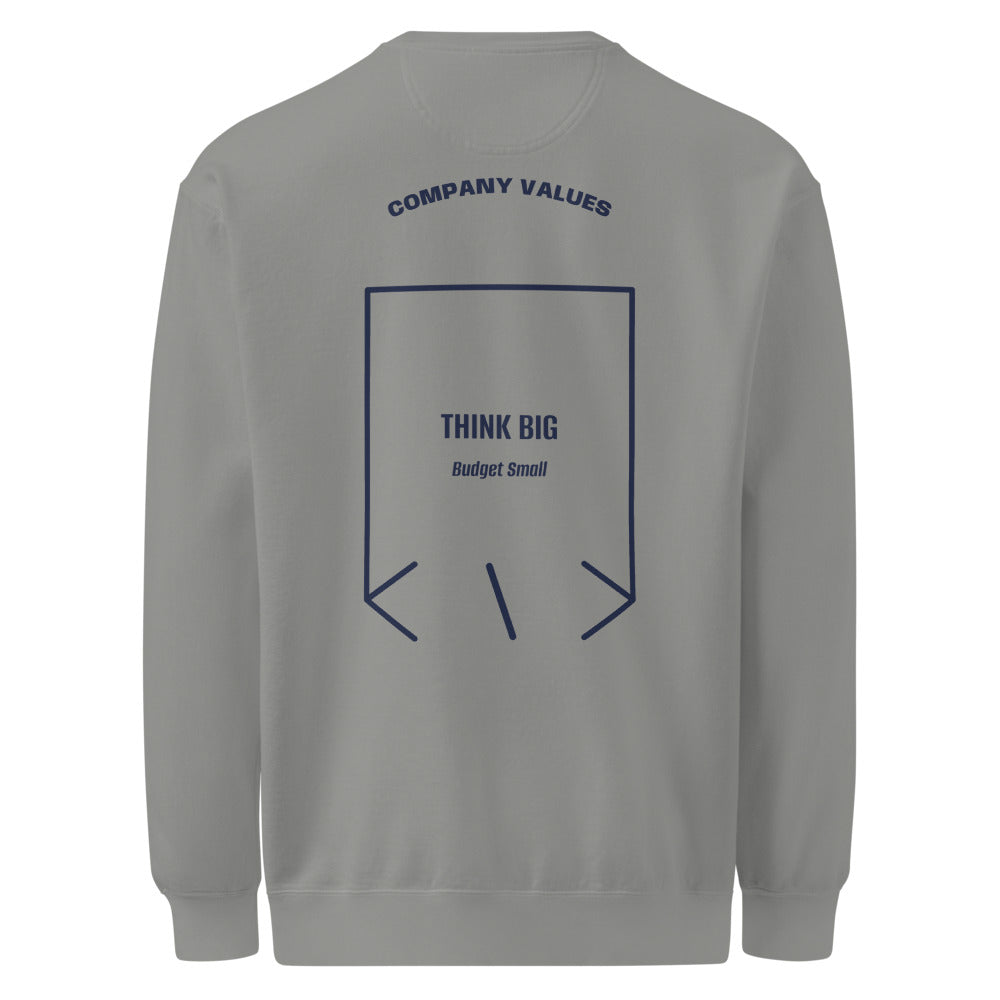 Think Big — Grey True Navy back mockup
