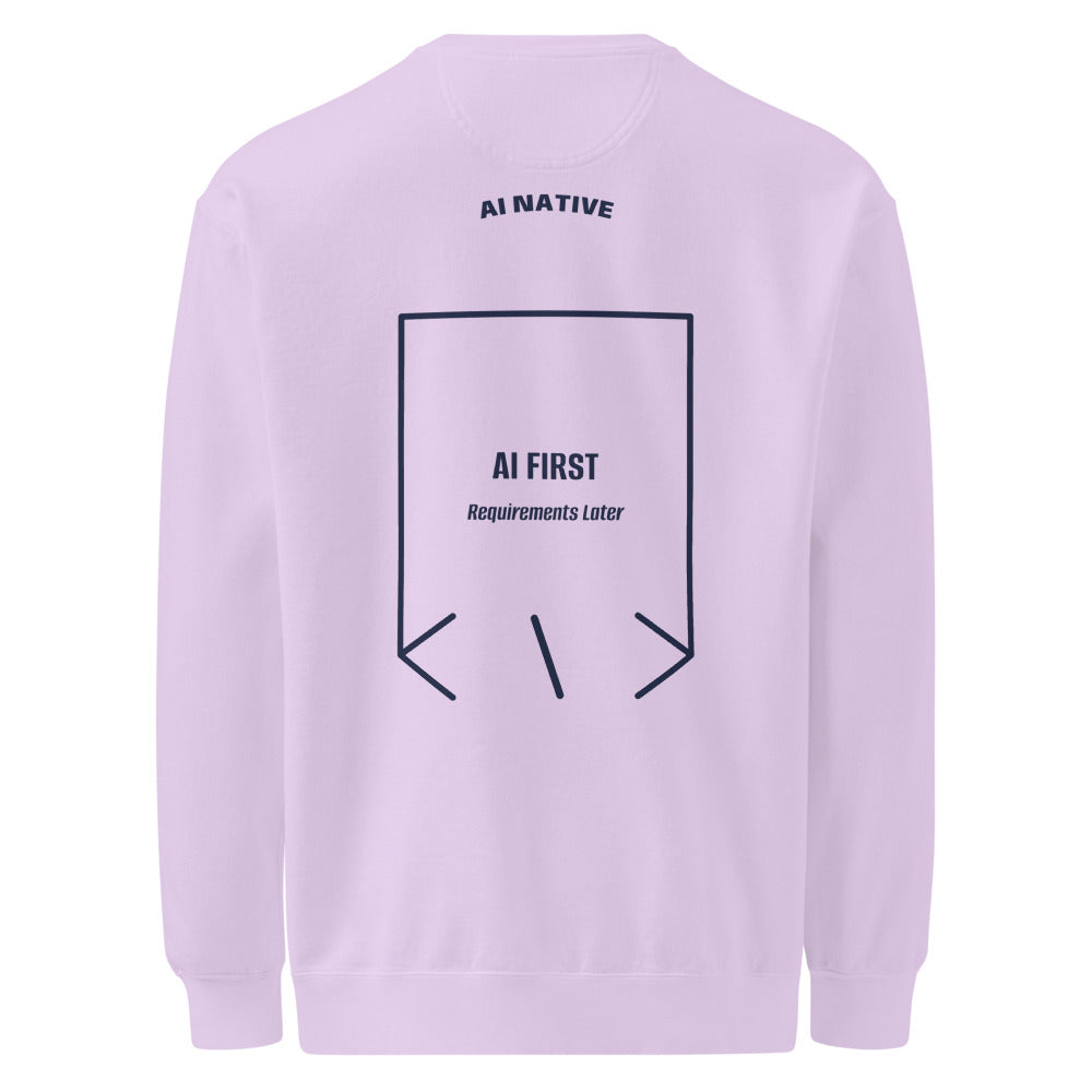 AI First — Orchid True Navy back mockup