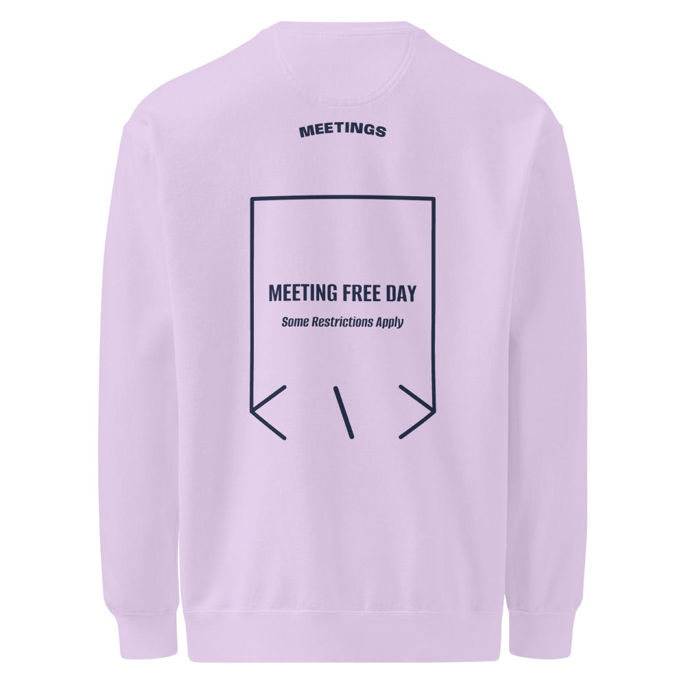 Meeting Free Day — secondary back mockup