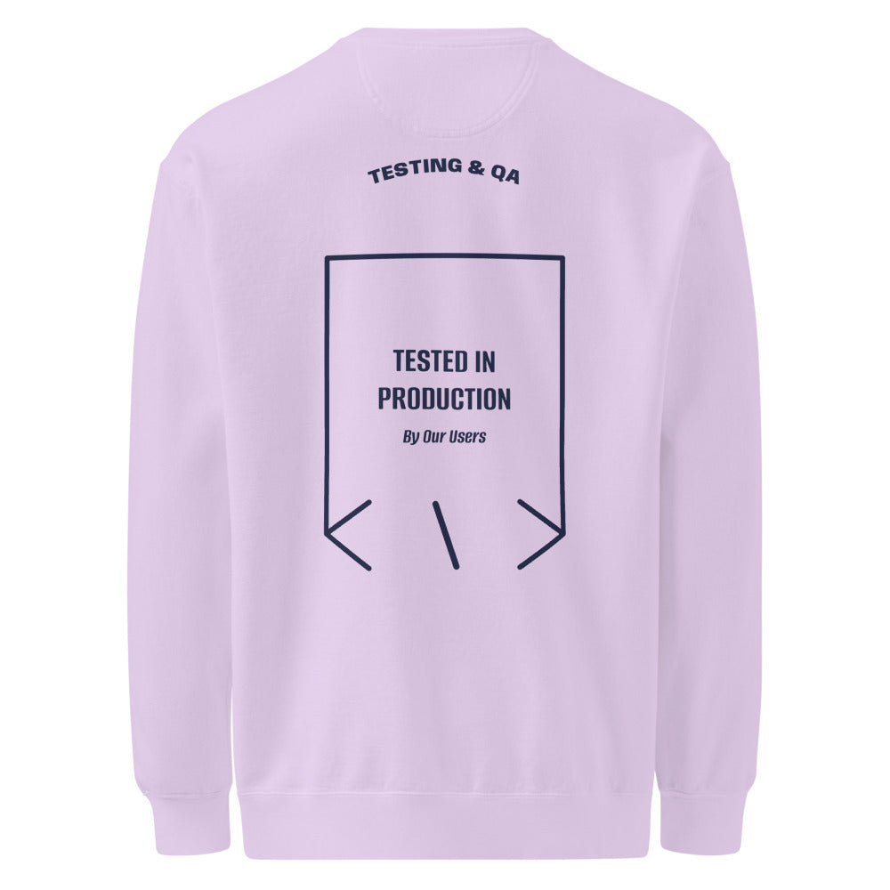 Tested In Production — Orchid True Navy back mockup