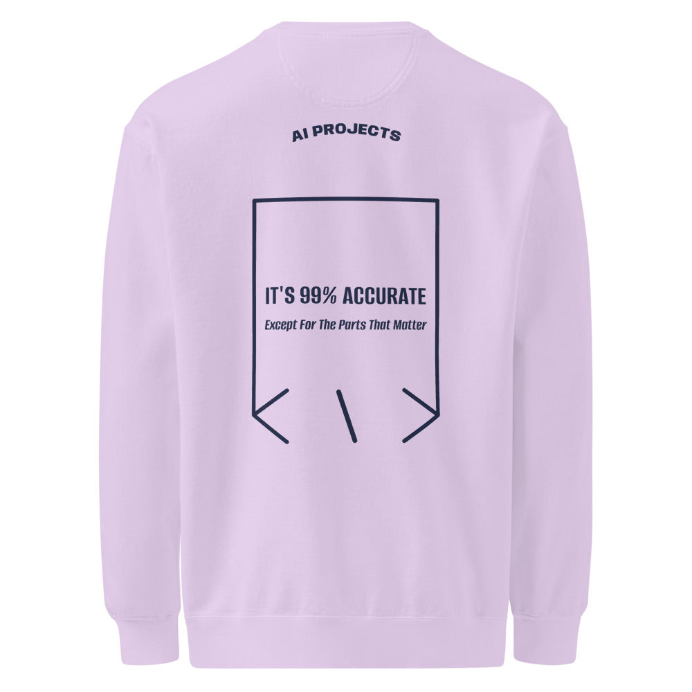 It's 99% Accurate — Orchid True Navy back mockup
