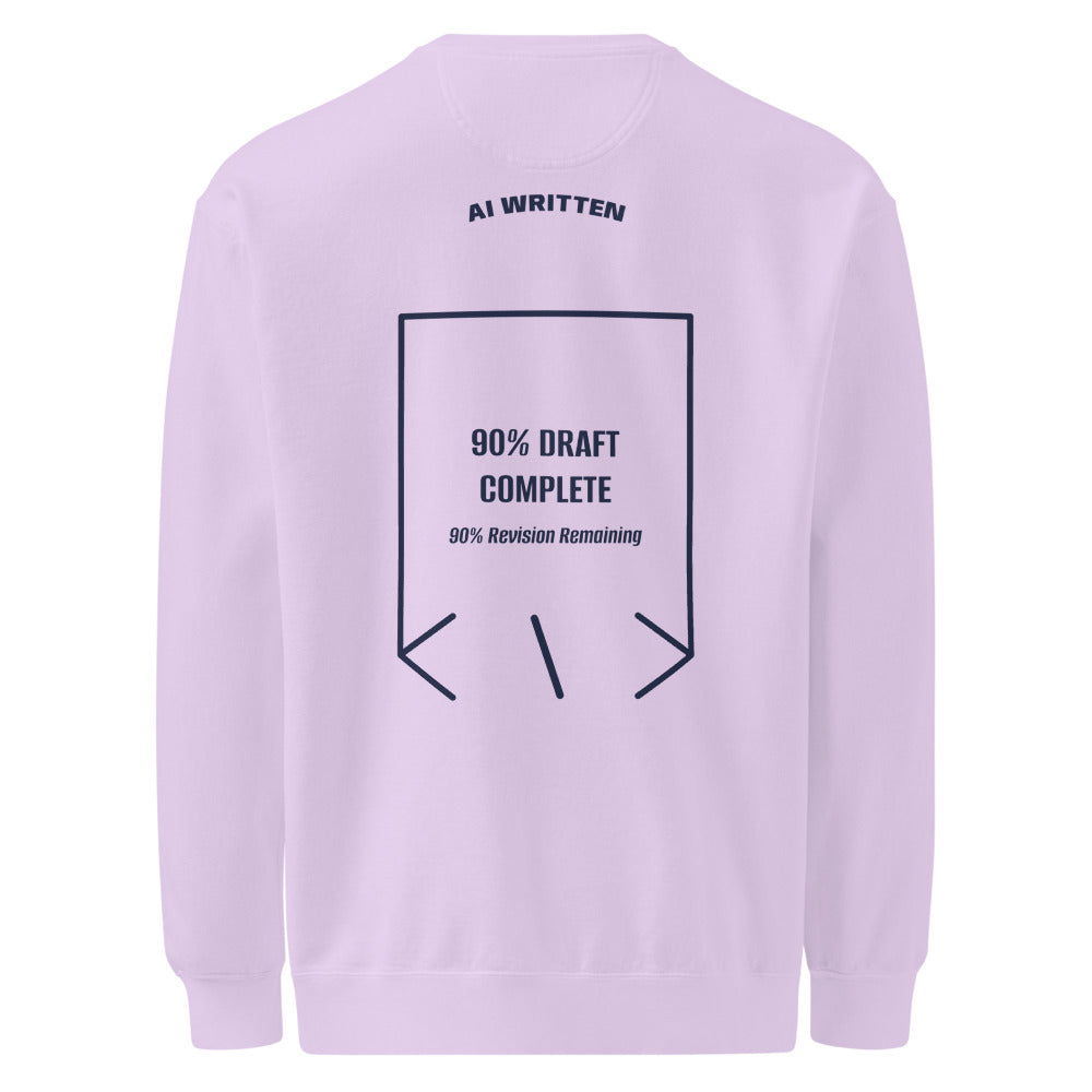 90% Draft Complete — Orchid True Navy back mockup