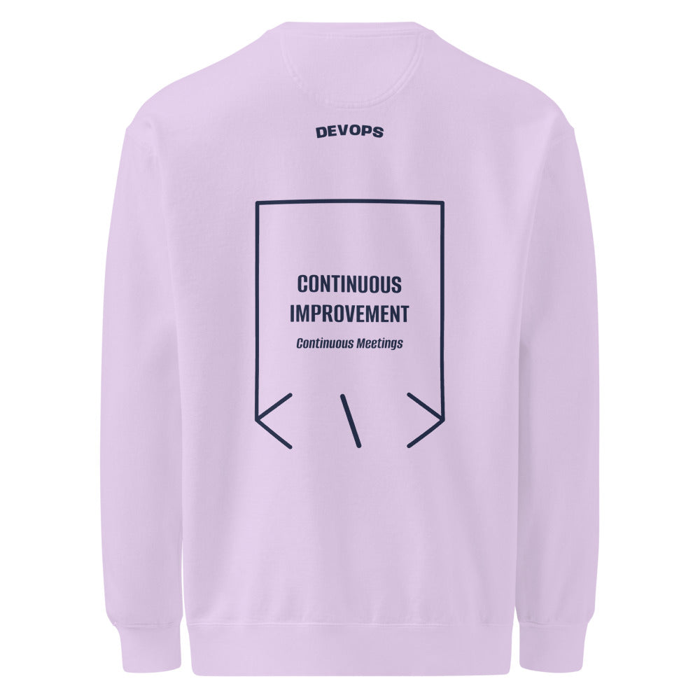 Continuous Improvement — Orchid True Navy back mockup