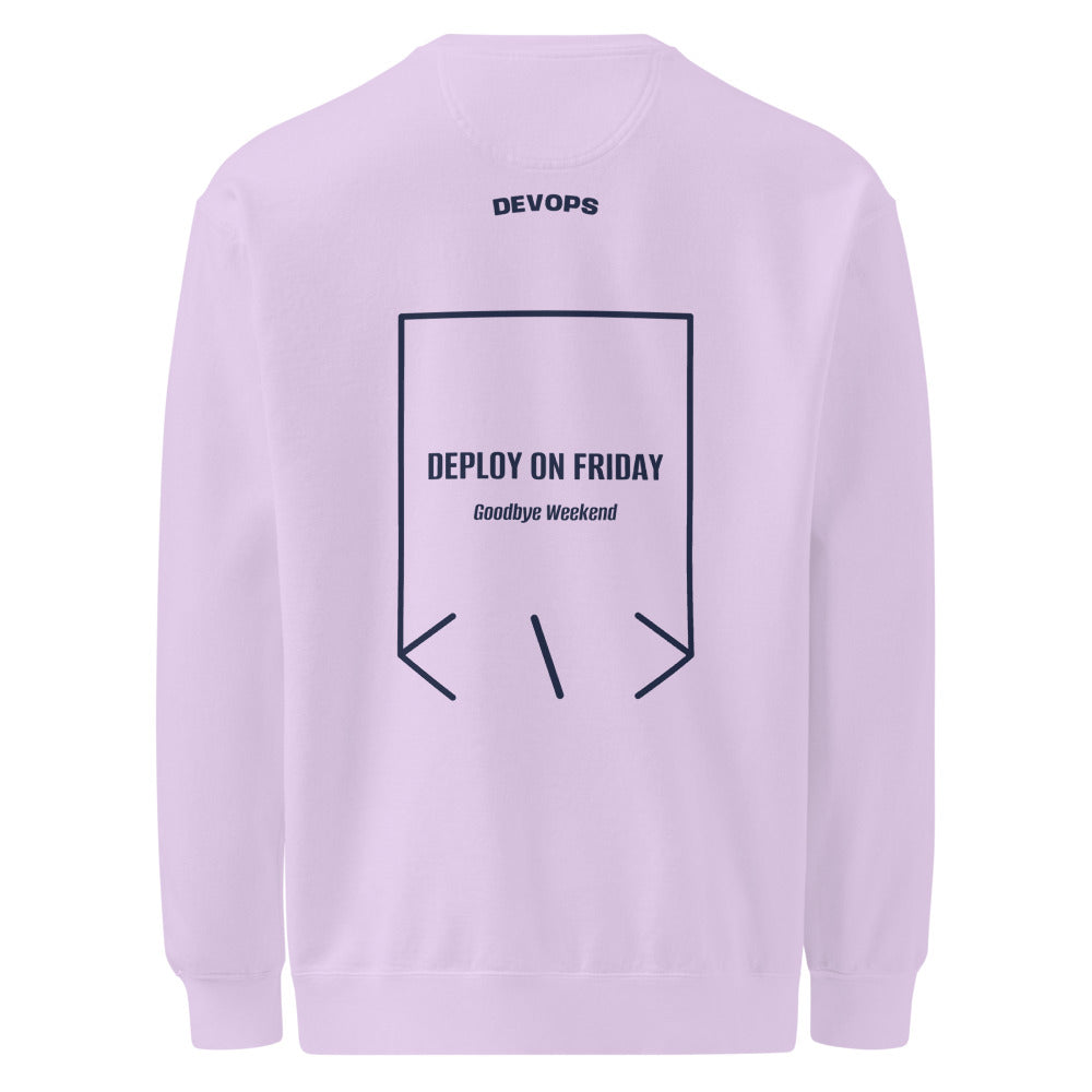 Deploy On Friday — Orchid True Navy back mockup