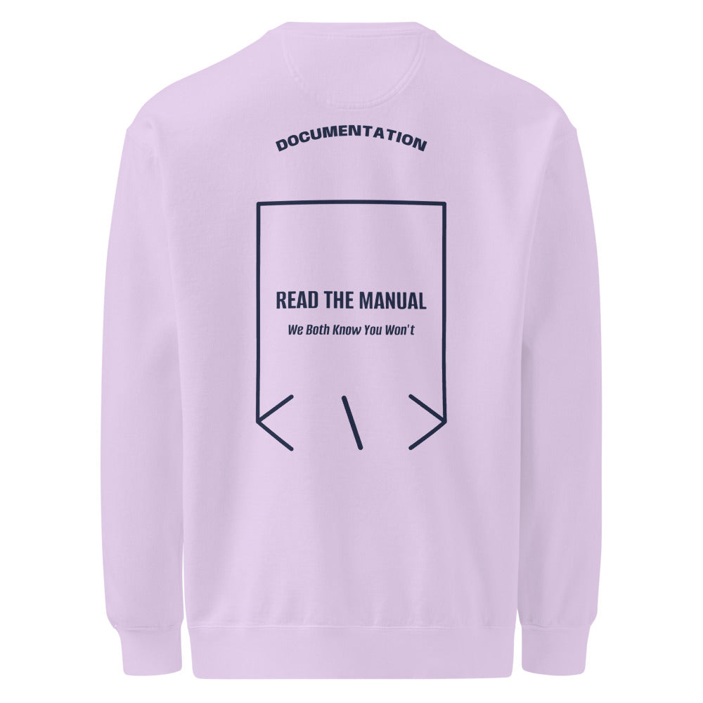 Read The Manual — Orchid True Navy back mockup