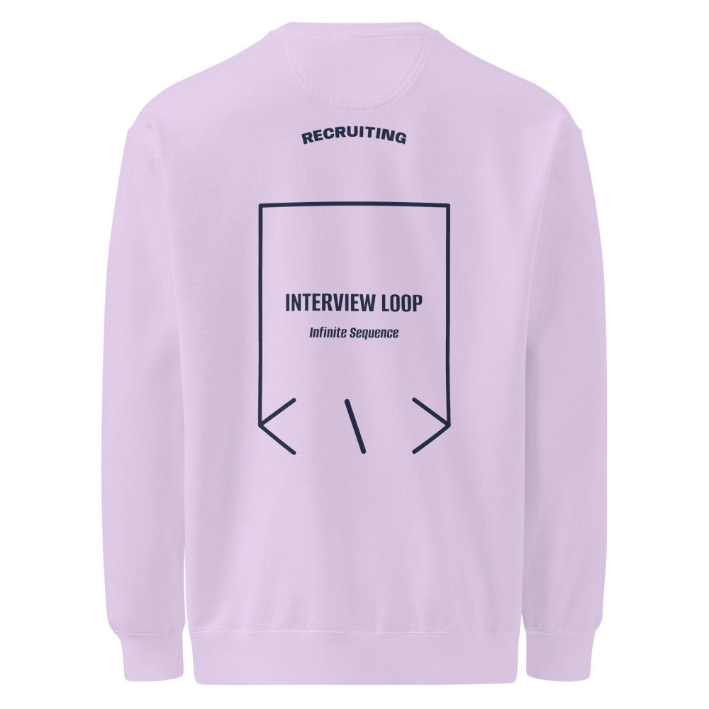 Interview Loop — Orchid True Navy back mockup