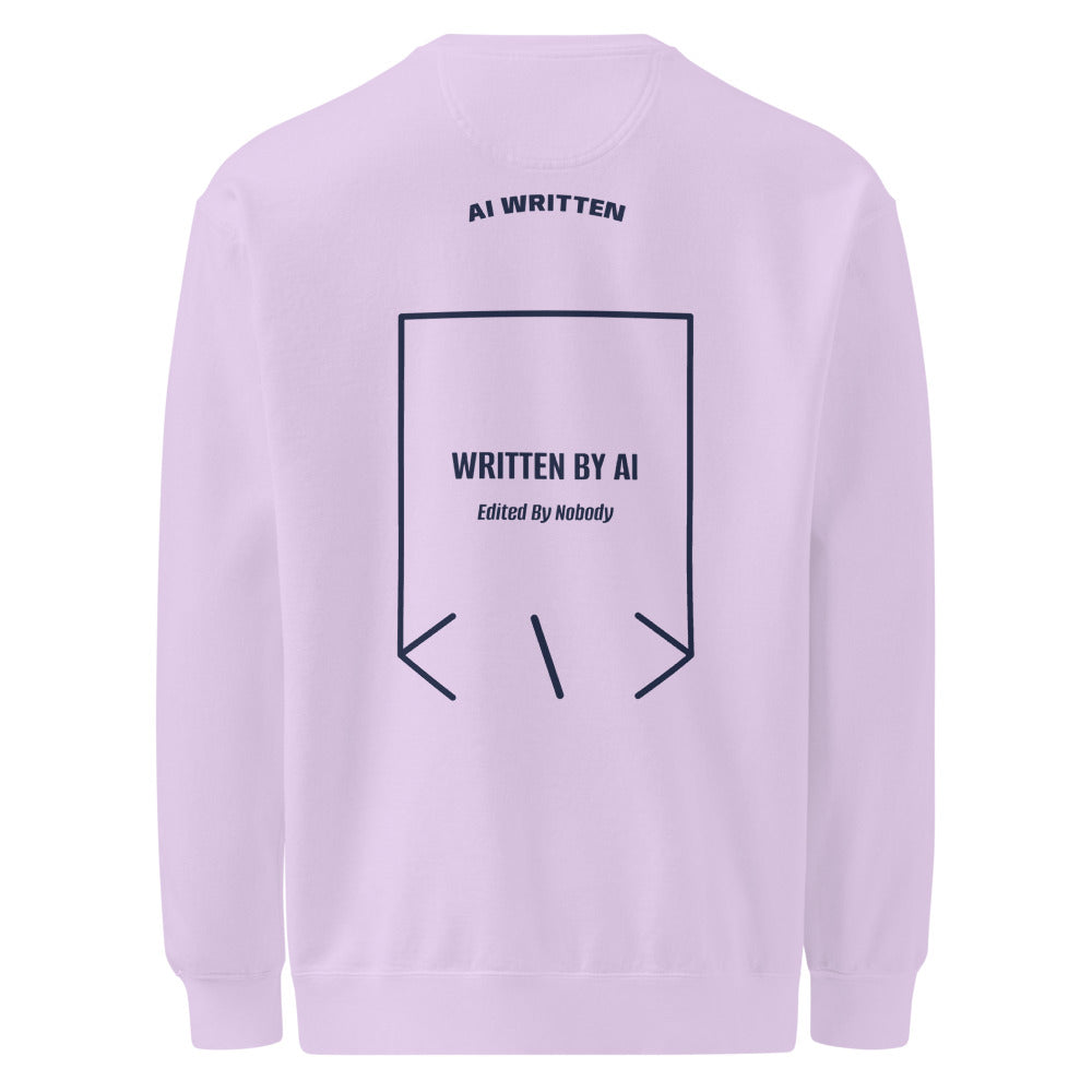 Written By AI — Orchid True Navy back mockup