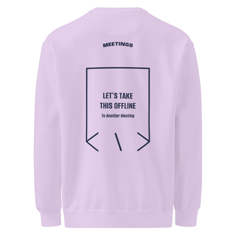 Let's Take This Offline — Orchid True Navy back mockup