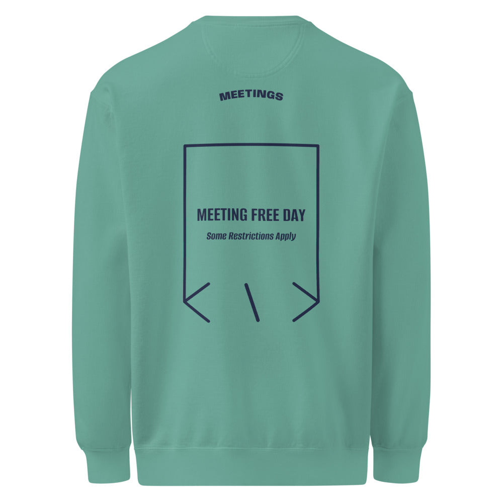 Meeting Free Day — Seafoam True Navy back mockup