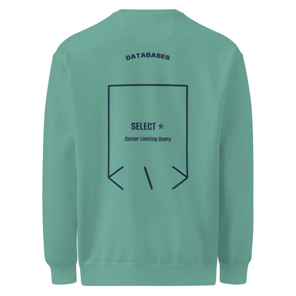 SELECT * — Seafoam True Navy back mockup
