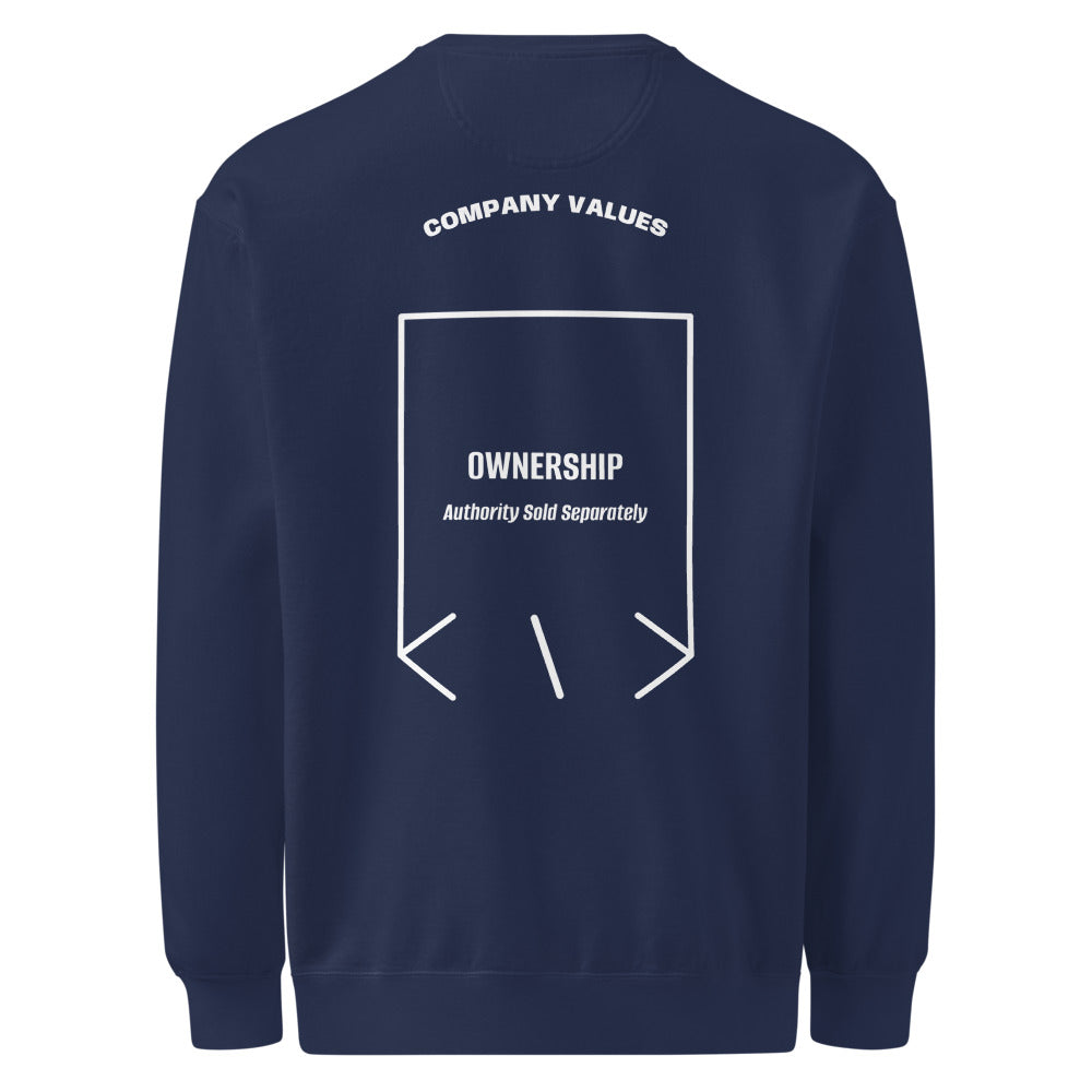 Ownership — True Navy White back mockup