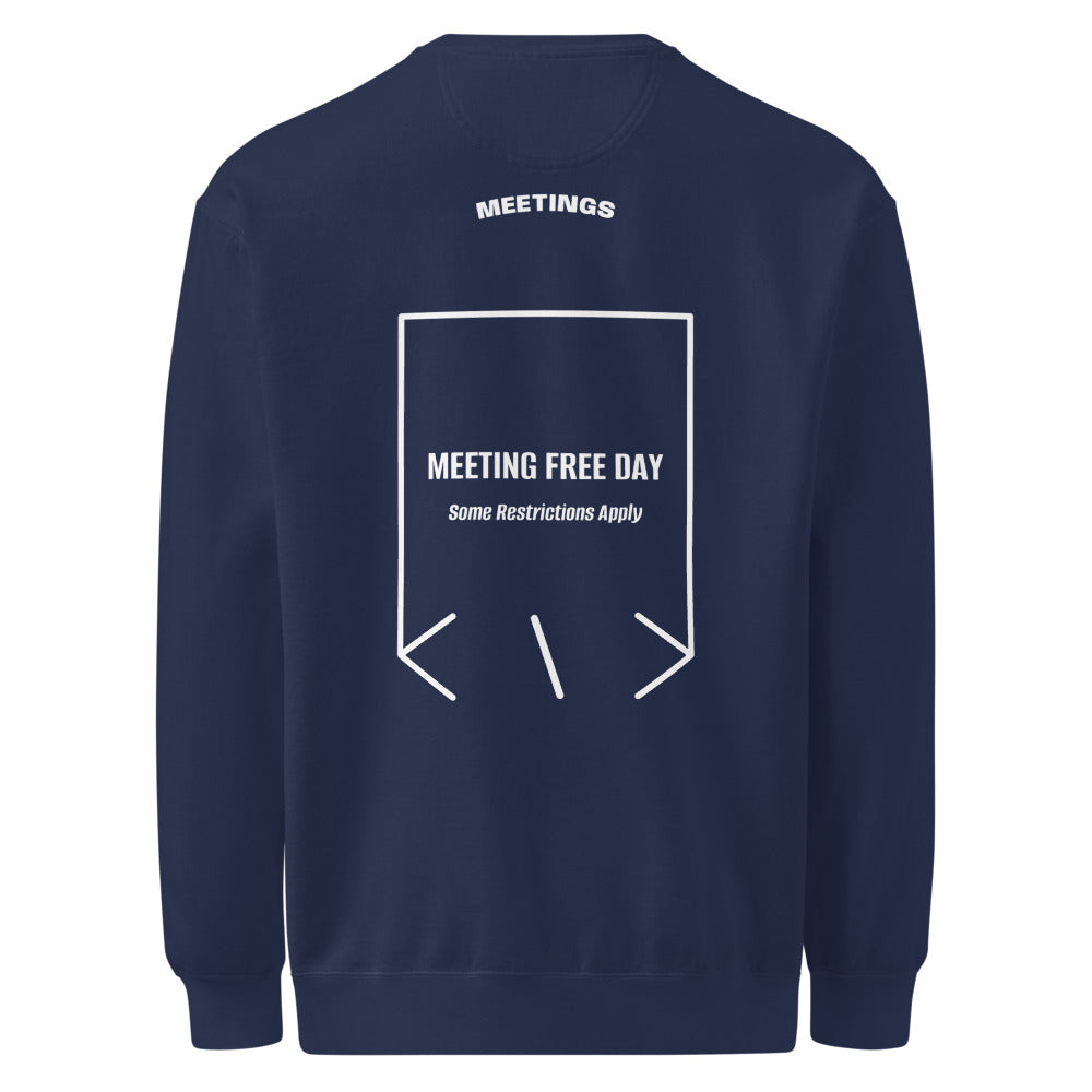 Meeting Free Day — True Navy White back mockup