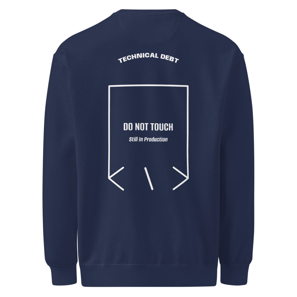 Do Not Touch — True Navy White back mockup