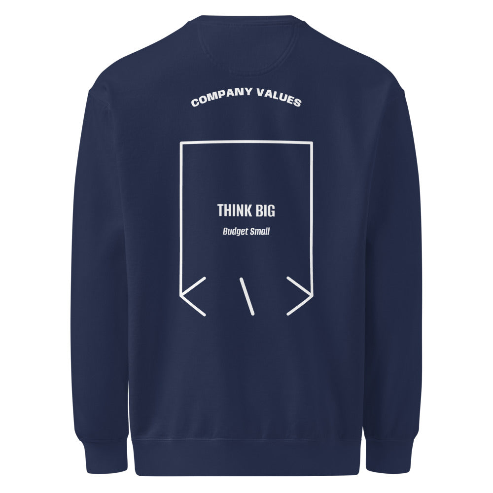 Think Big — True Navy White back mockup