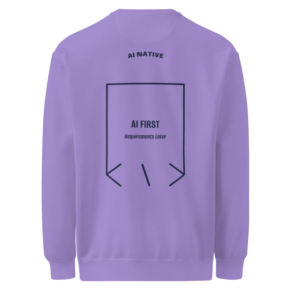 AI First — Violet True Navy back mockup