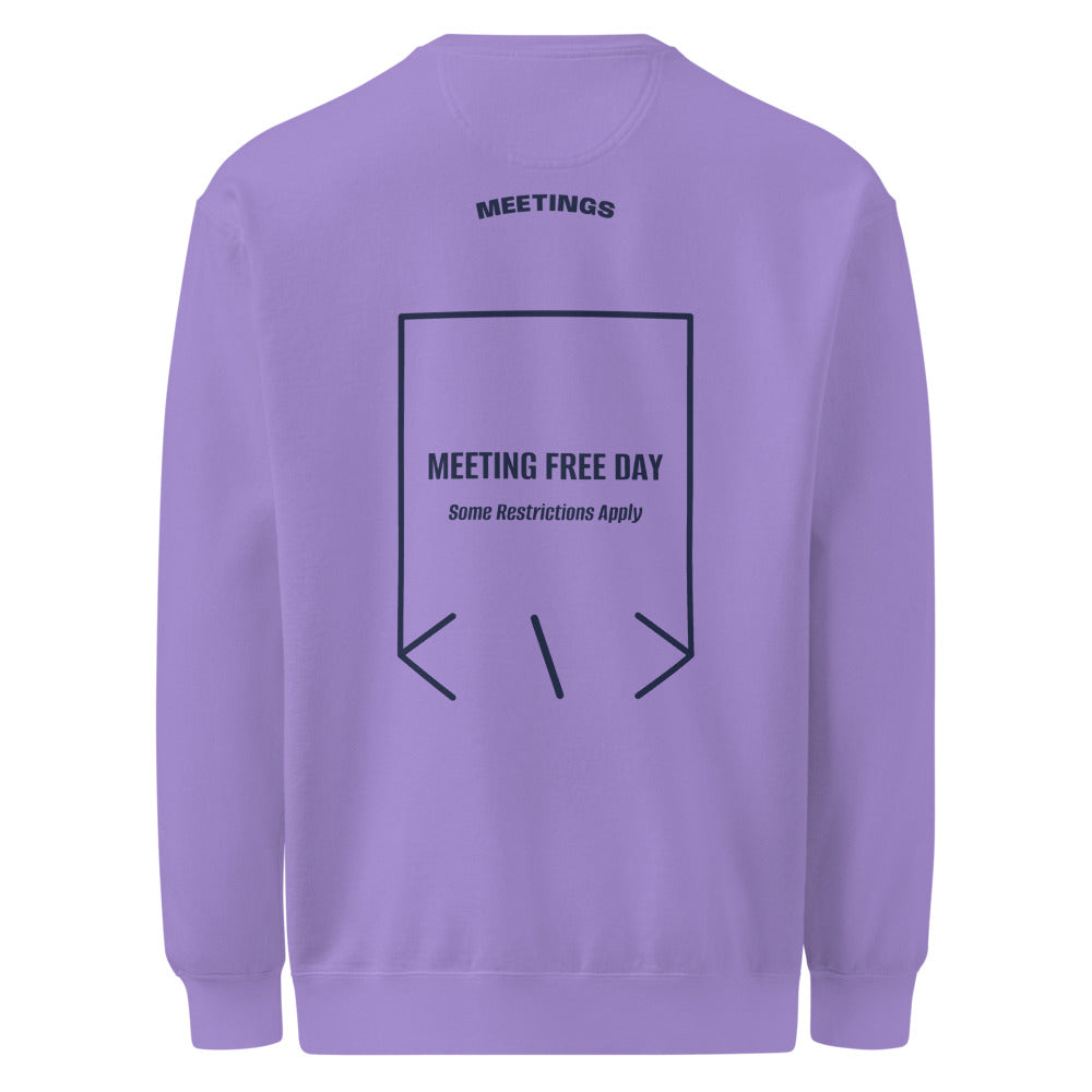 Meeting Free Day — Violet True Navy back mockup