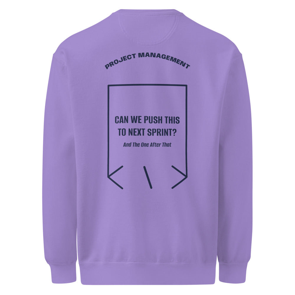Can We Push This To Next Sprint? — Violet True Navy back mockup