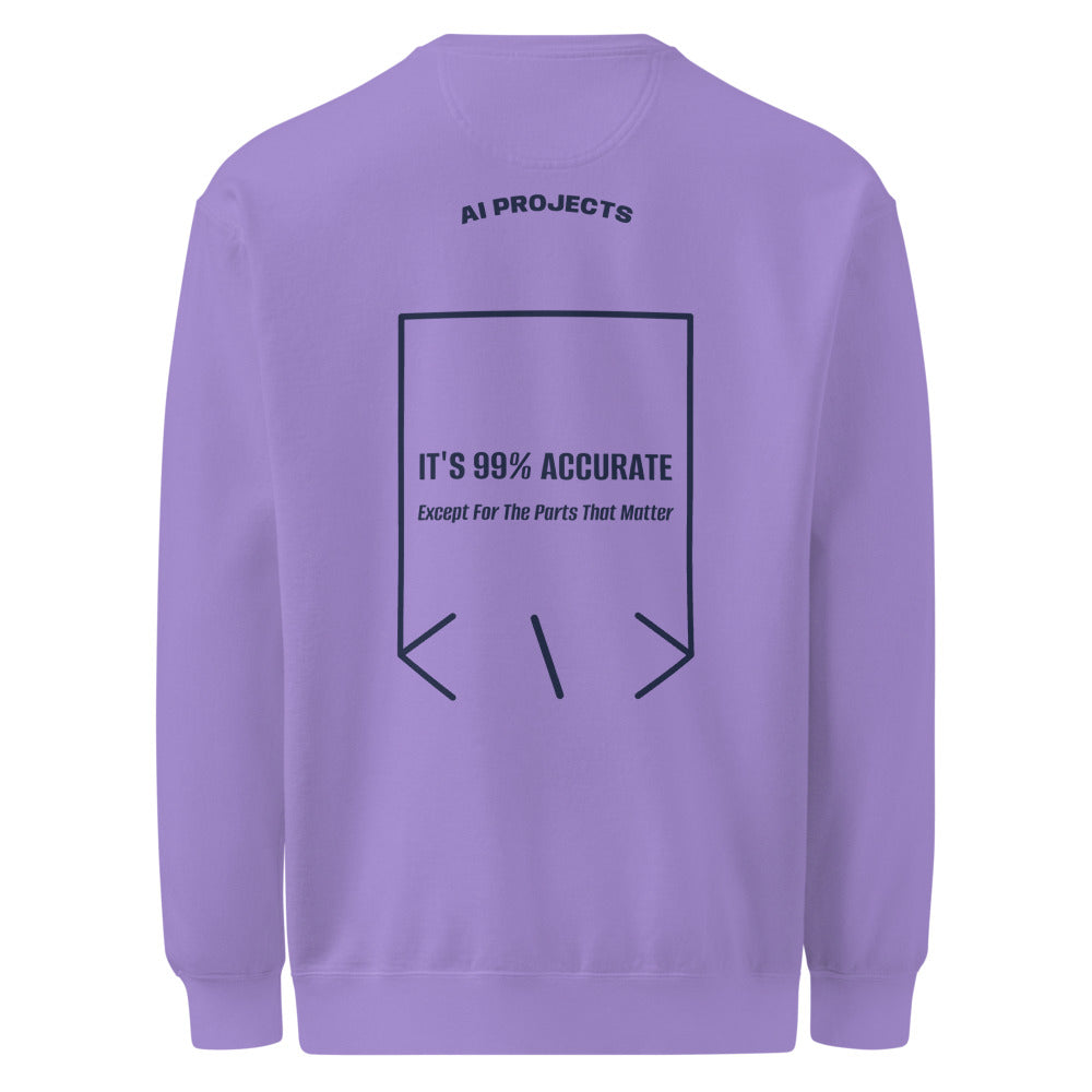 It's 99% Accurate — Violet True Navy back mockup