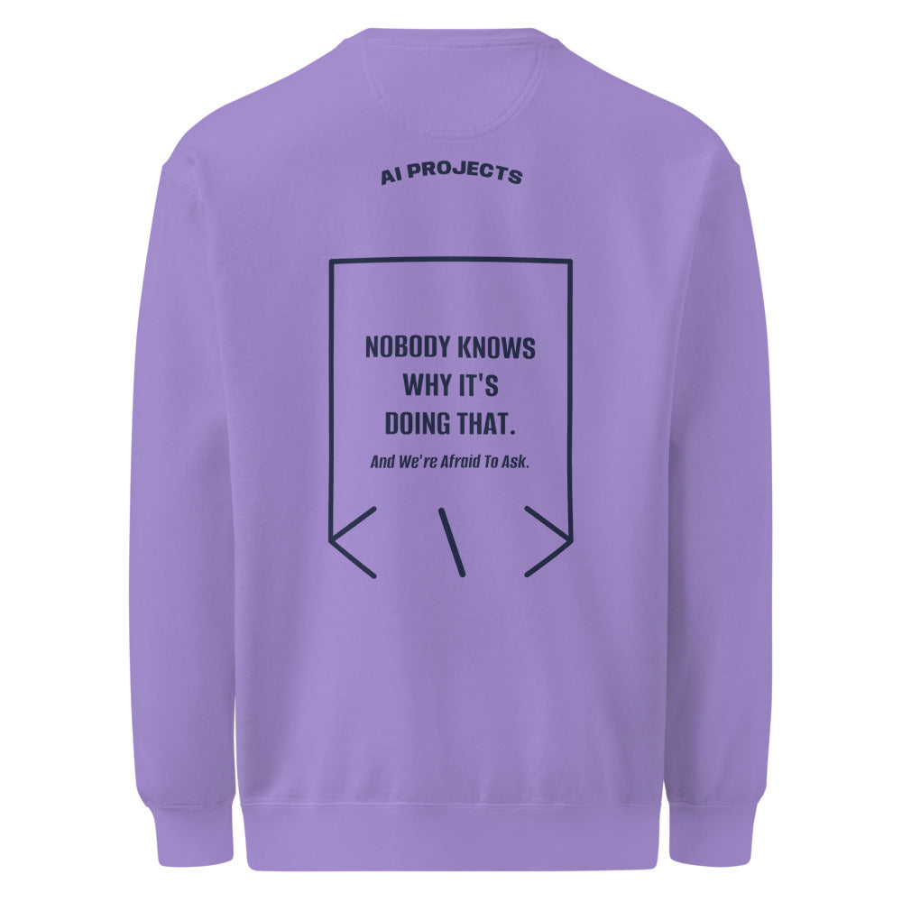 Nobody Knows Why It's Doing That. — Violet True Navy back mockup
