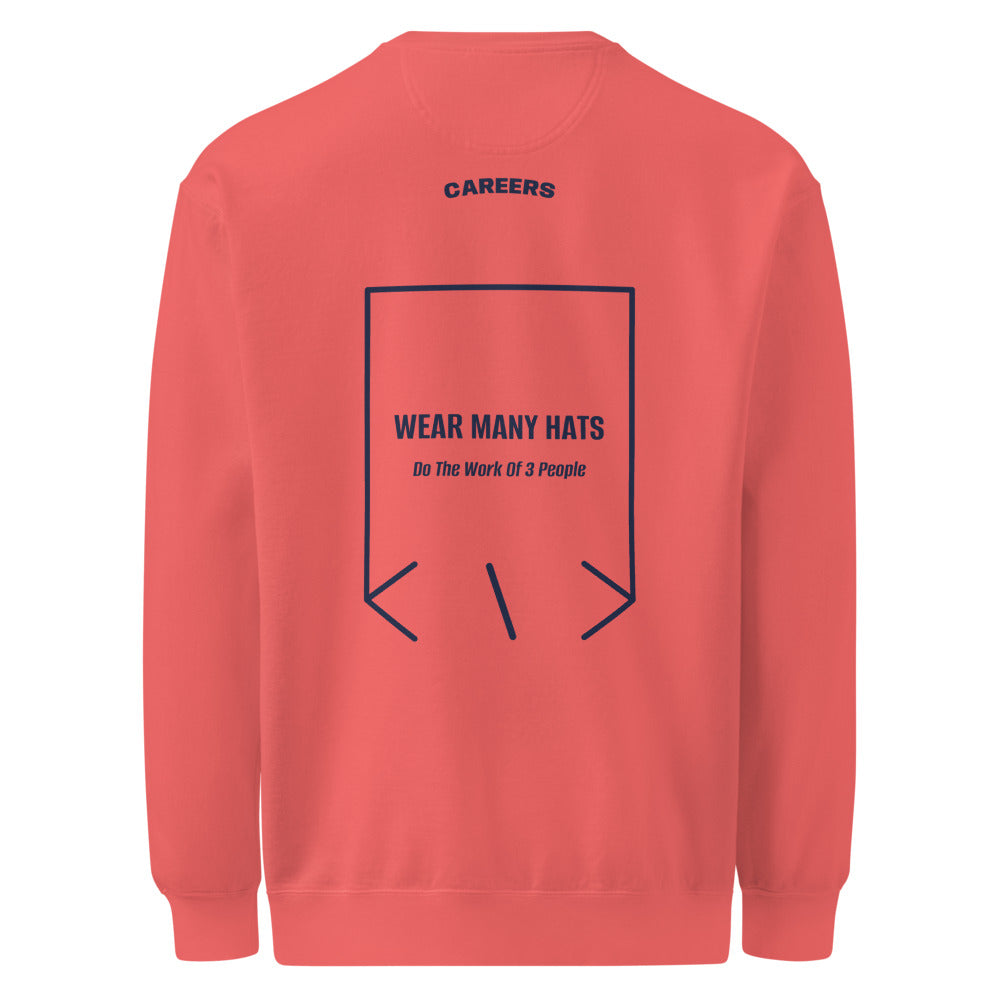 Wear Many Hats — Watermelon True Navy back mockup