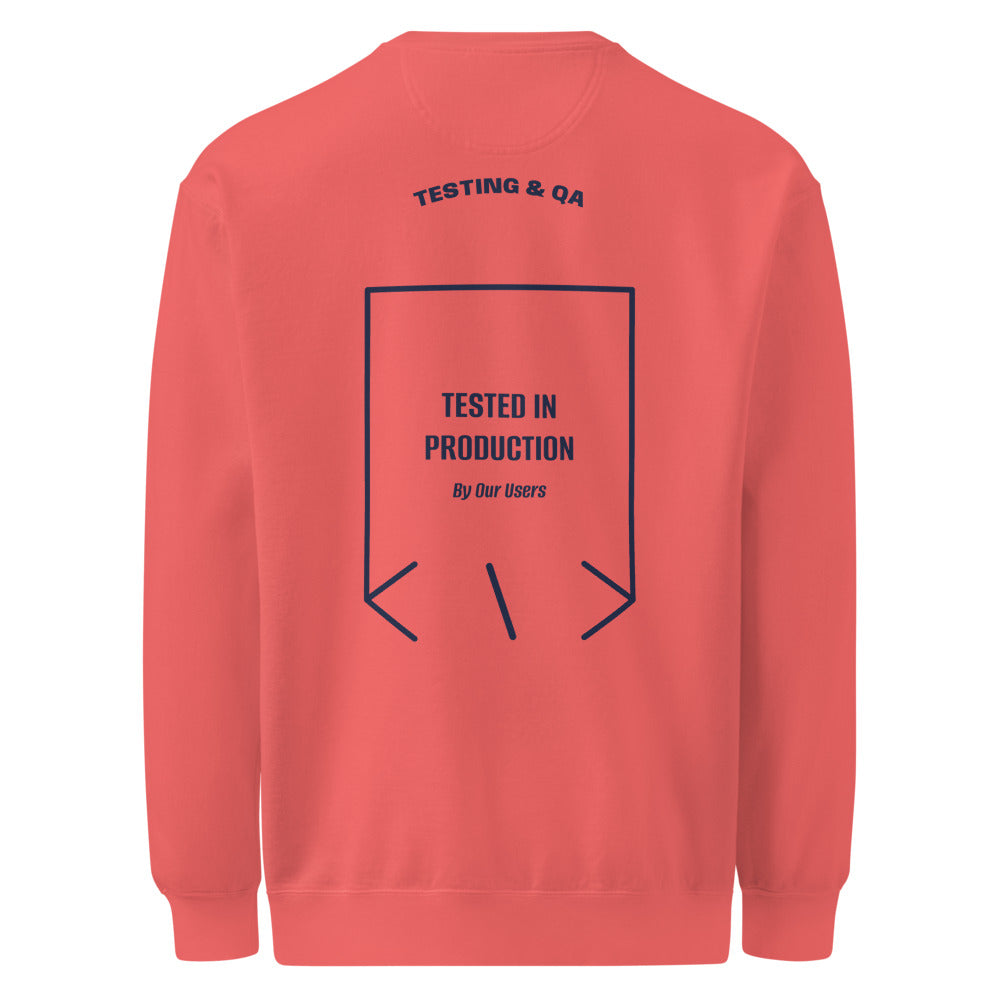 Tested In Production — Watermelon True Navy back mockup