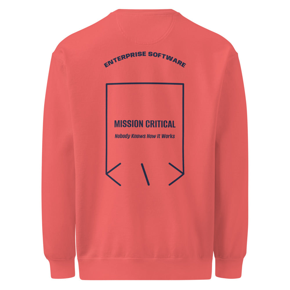 Mission Critical — Watermelon True Navy back mockup