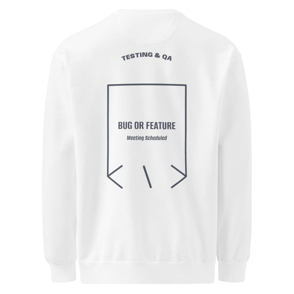 Bug Or Feature — White Denim back mockup