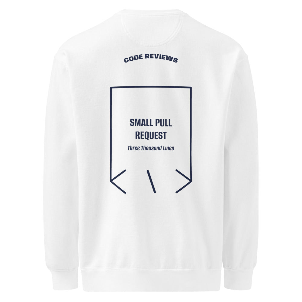 Small Pull Request — White True Navy back mockup