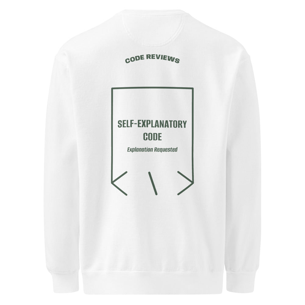 Self-Explanatory Code — White Blue Spruce back mockup