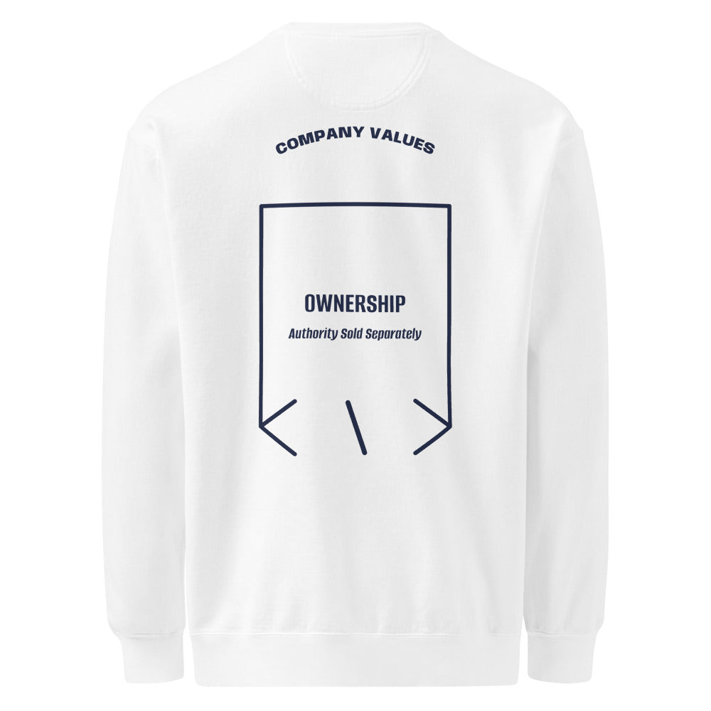 Ownership — White True Navy back mockup