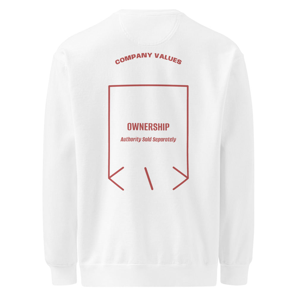 Ownership — White Crimson back mockup