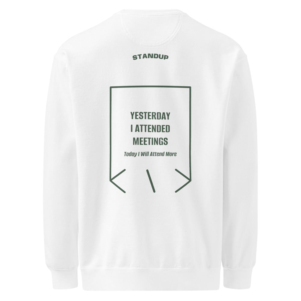 Yesterday I Attended Meetings — White Blue Spruce back mockup