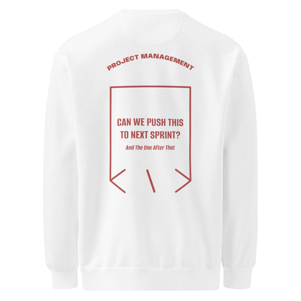 Can We Push This To Next Sprint? — White Crimson back mockup