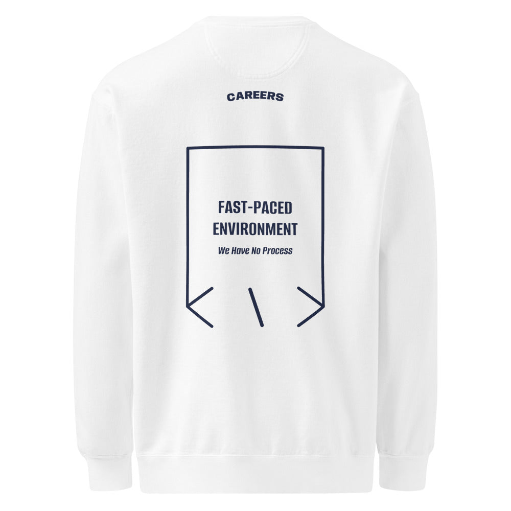 Fast-Paced Environment — White True Navy back mockup