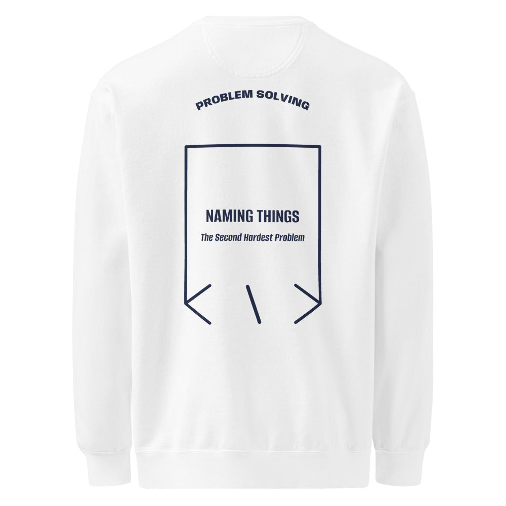 Naming Things — White True Navy back mockup