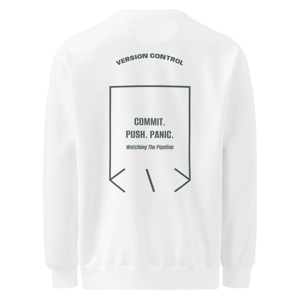 Commit. Push. Panic. — White Blue Spruce back mockup
