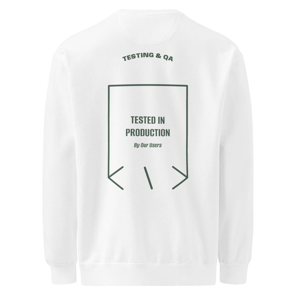 Tested In Production — White Blue Spruce back mockup