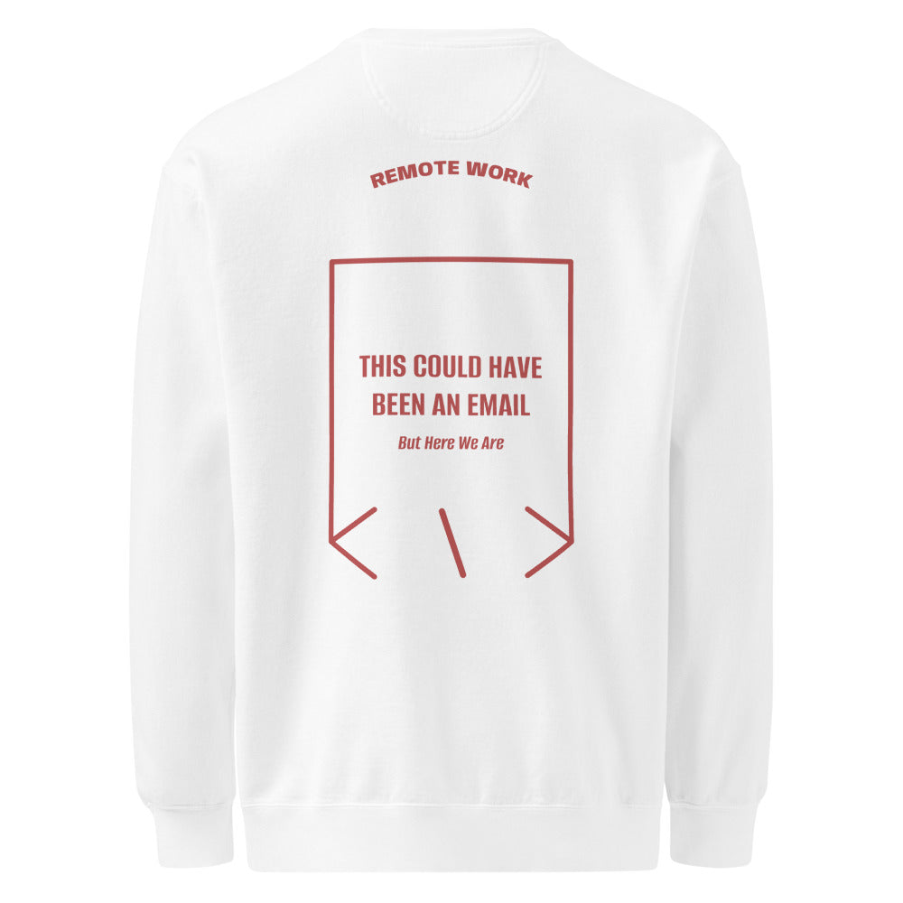 This Could Have Been An Email — White Crimson back mockup