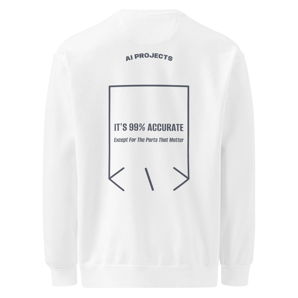 It's 99% Accurate — White Denim back mockup
