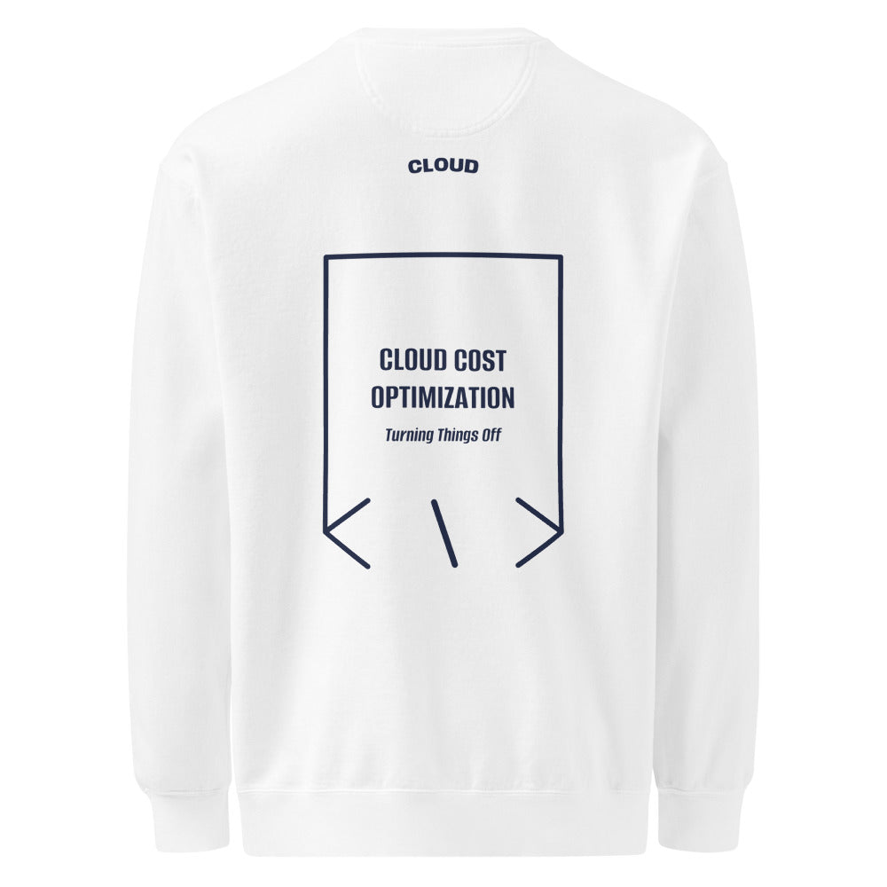Cloud Cost Optimization — White True Navy back mockup