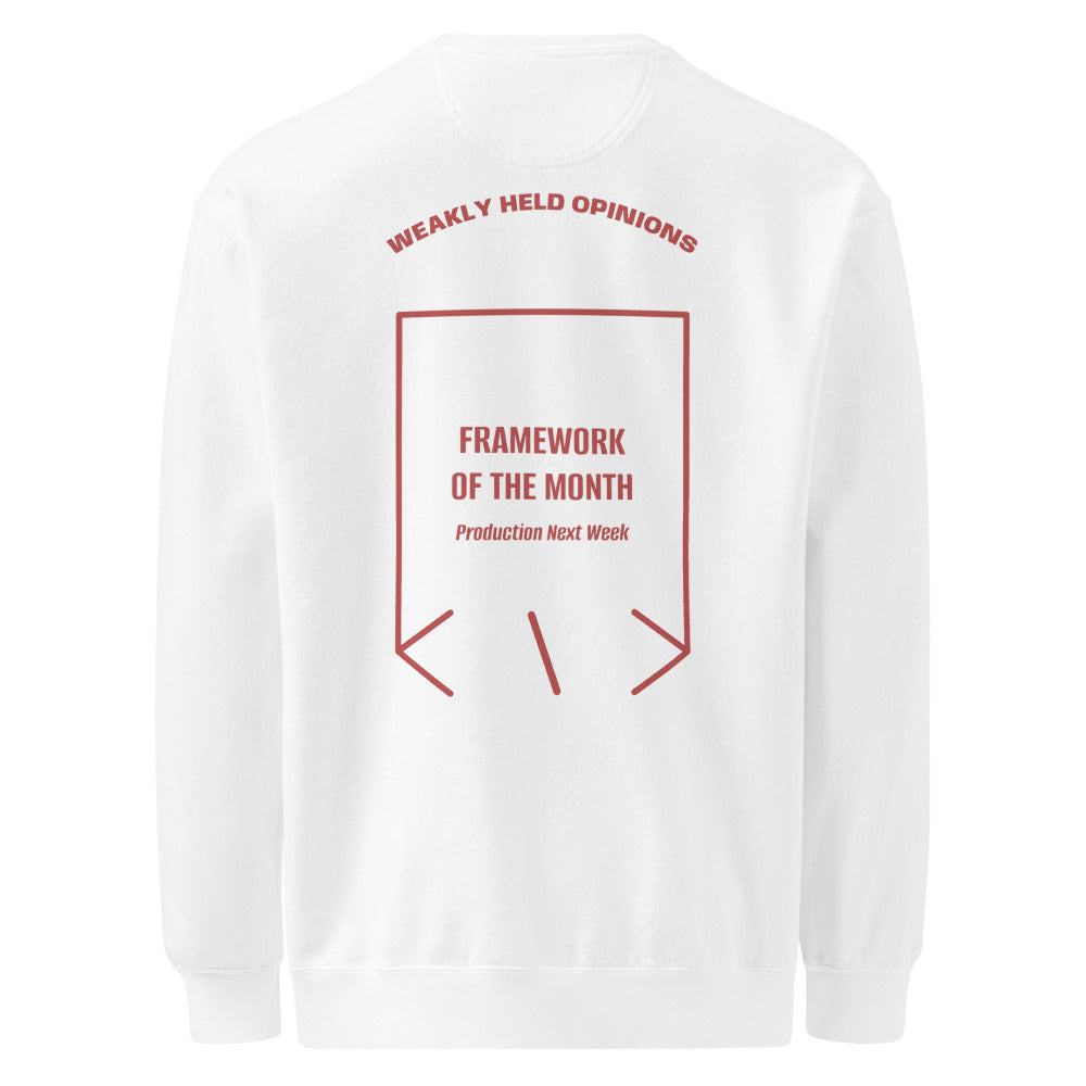 Framework Of The Month — White Crimson back mockup