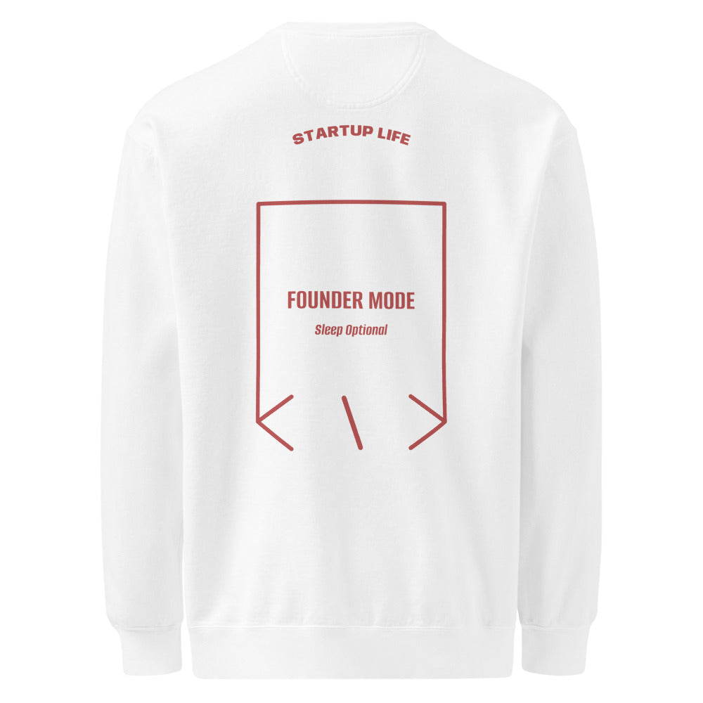 Founder Mode — White Crimson back mockup
