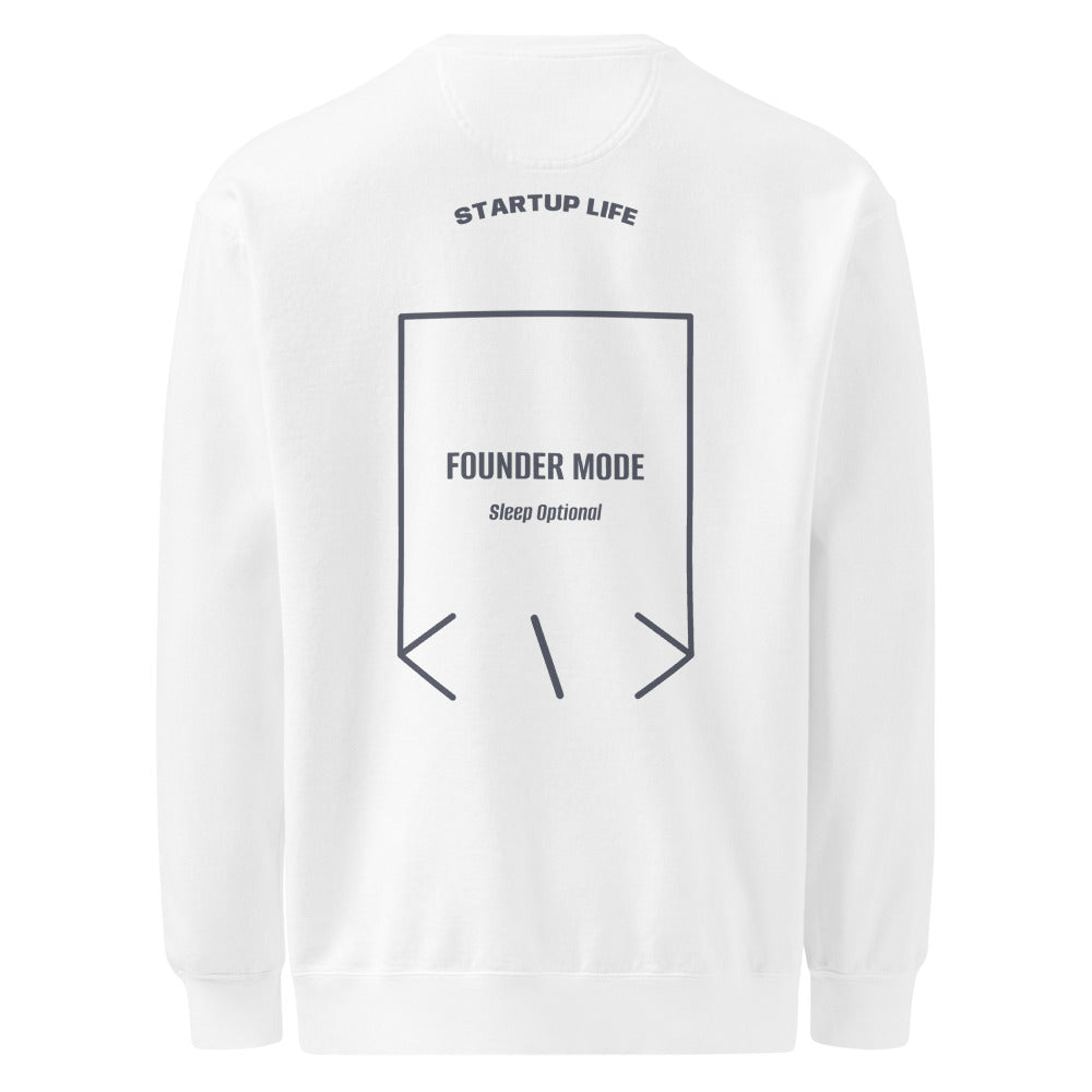 Founder Mode — White Denim back mockup