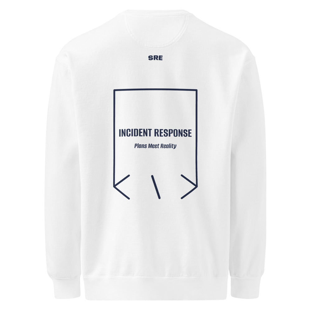 Incident Response — White True Navy back mockup