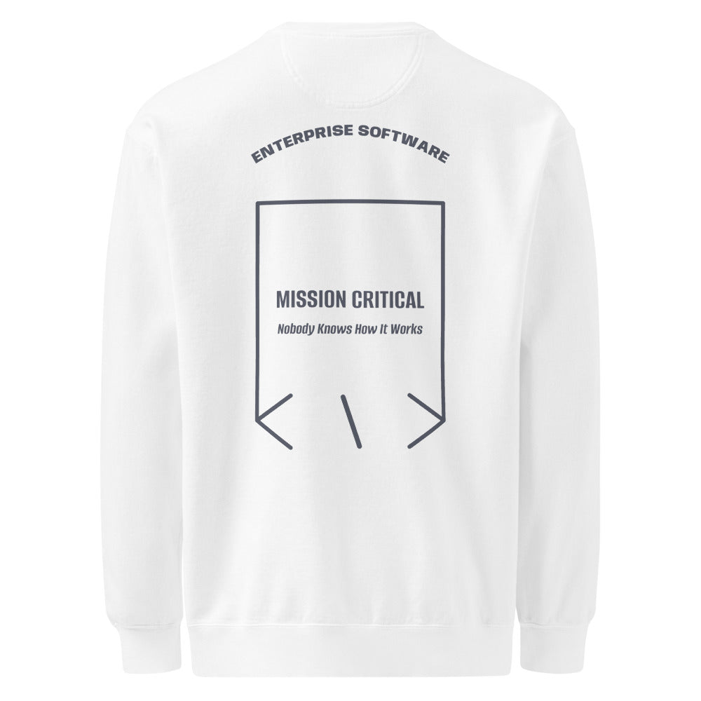 Mission Critical — White Denim back mockup