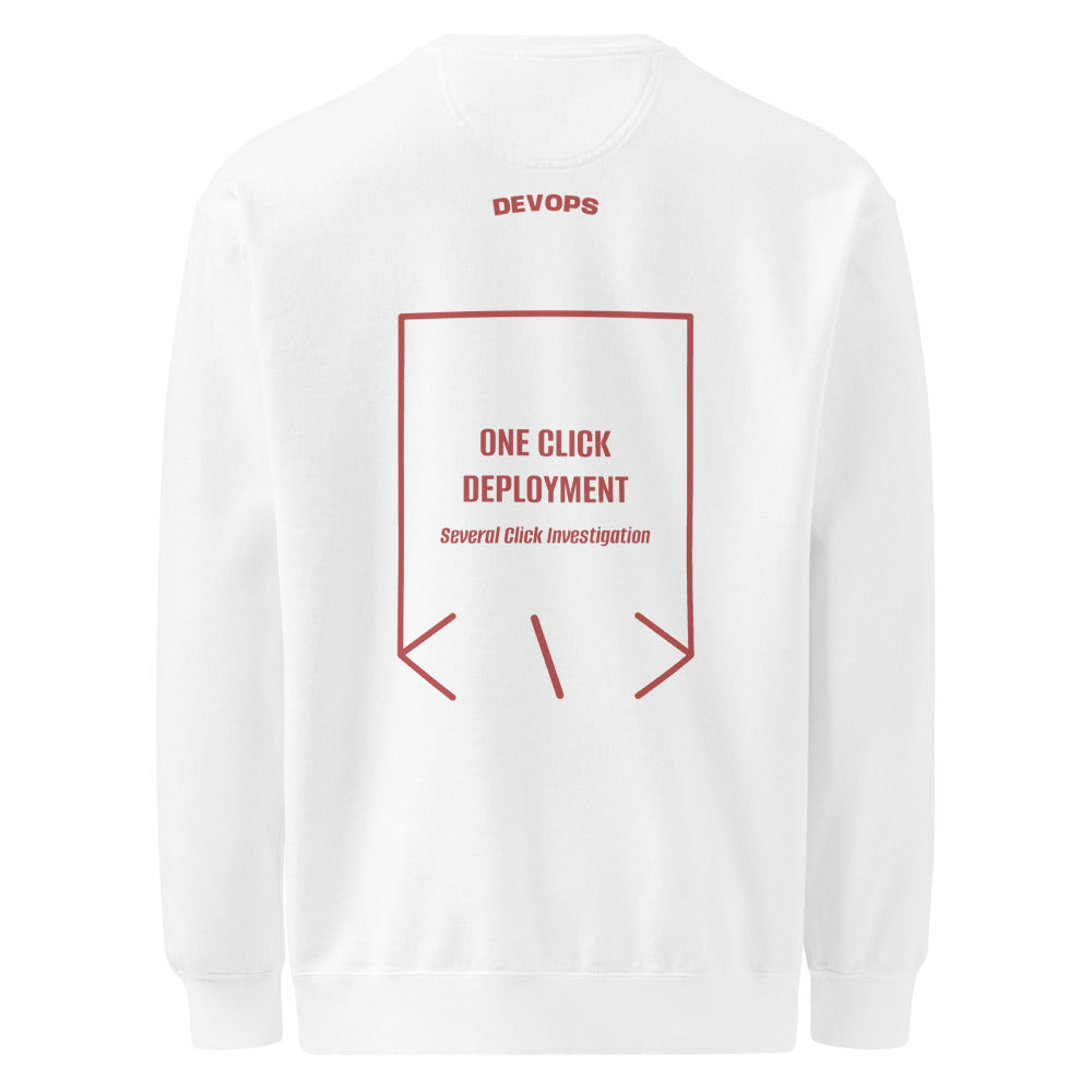 One Click Deployment — White Crimson back mockup