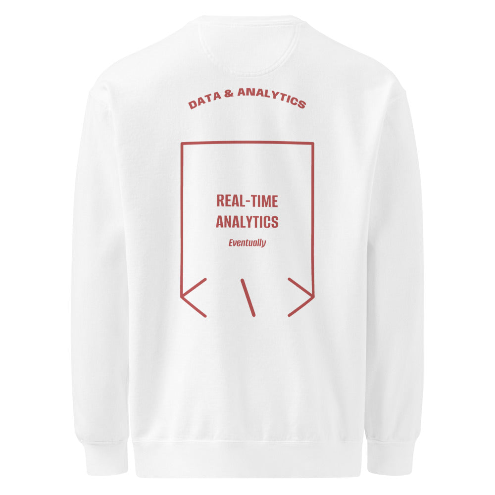 Real-Time Analytics — White Crimson back mockup